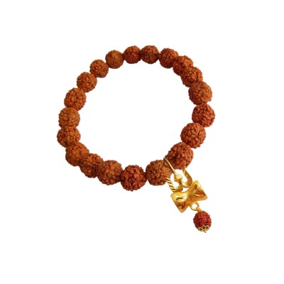 Mahadev Shiva Trishul Rudraksha Beads Bracelet By Menjewell